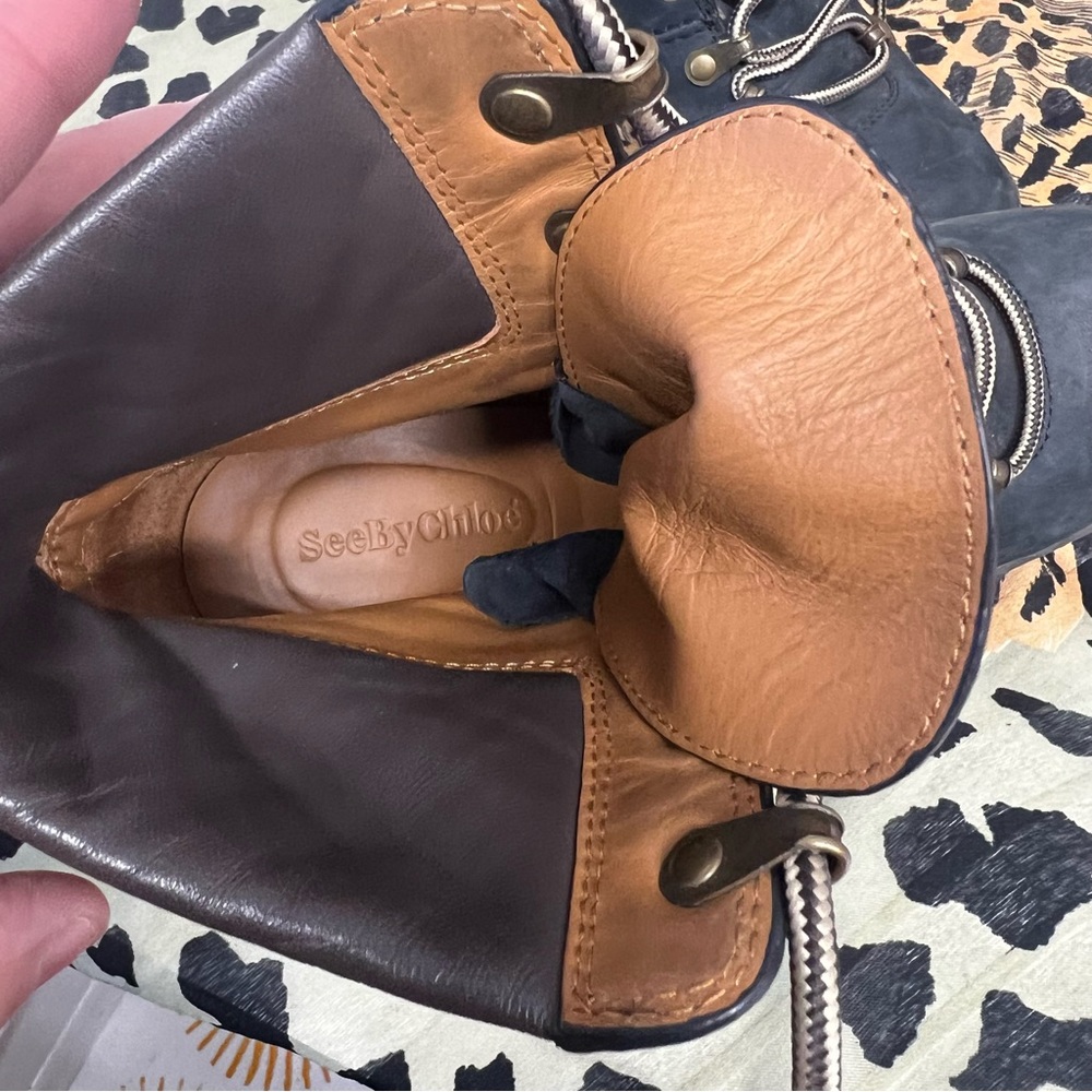 See By Chloe Eileen Lug Sole Combat Boot - Picture 7 of 7